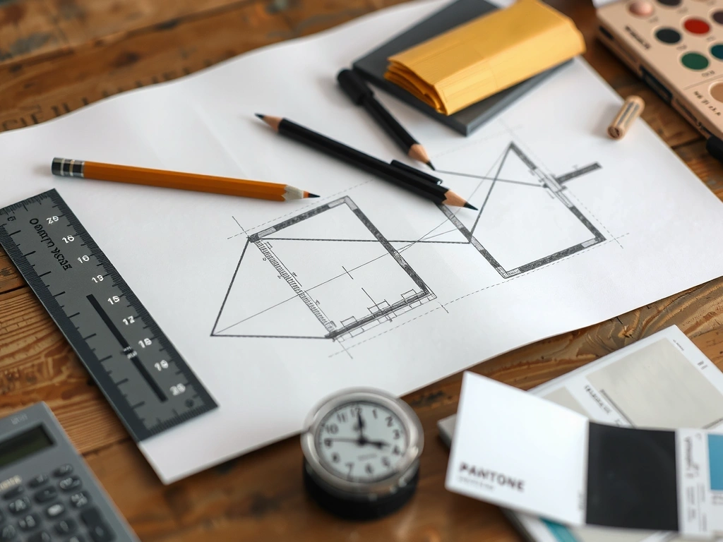 Atelier de design, croquis et échantillons